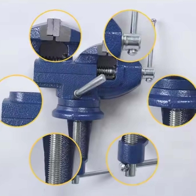 Picture of 2 inch Heavy Duty Work Bench Vice Engineer Jaw Swivel Base Workshop Vise Clamp For Universal Work (2 inch Bench Vice)
