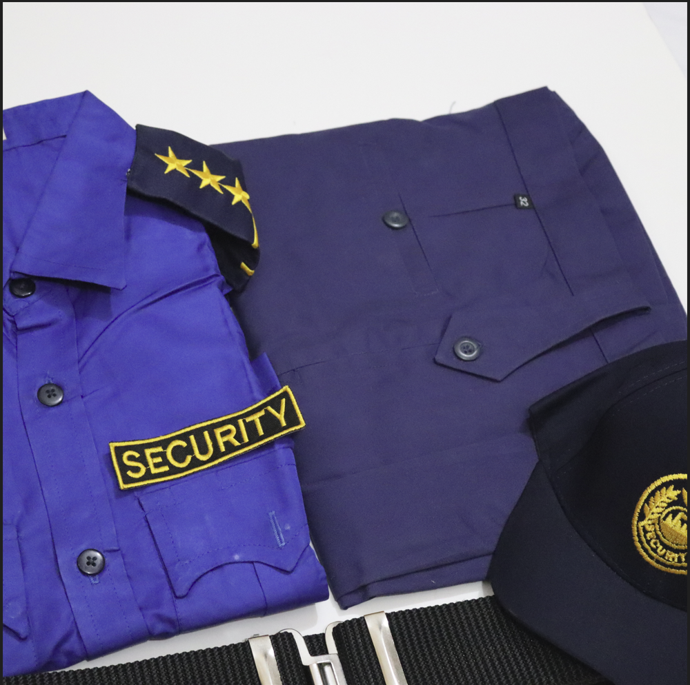 Picture of Security guard uniforms Blue Pant -Shirt- Cap- Belt - Epaulet Full Set - Security Guard Uniform-Security Guard Dress