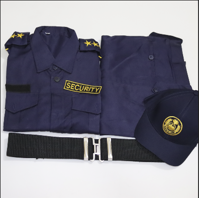 Picture of Best Quality security uniforms for Guards - Security Personnel Security Staff-Men's Security Guard Uniform  Blue Shirt - Blue  Trouser with Belt, Cap,  Shoulder, bach
