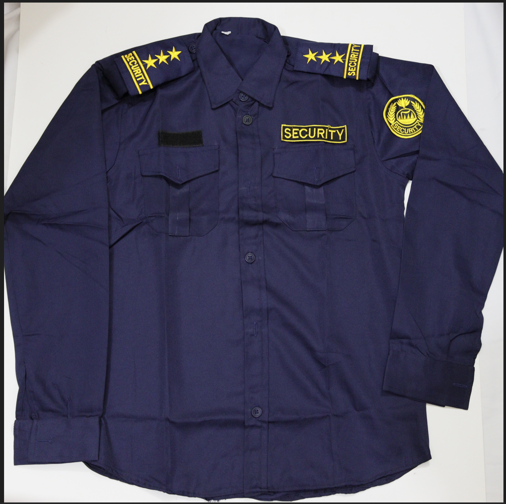 Picture of Best Quality security uniforms for Guards - Security Personnel Security Staff-Men's Security Guard Uniform  Blue Shirt - Blue  Trouser with Belt, Cap,  Shoulder, bach