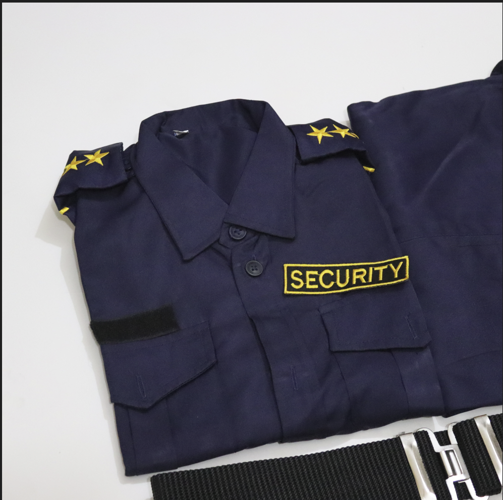 Picture of Best Quality security uniforms for Guards - Security Personnel Security Staff-Men's Security Guard Uniform  Blue Shirt - Blue  Trouser with Belt, Cap,  Shoulder, bach