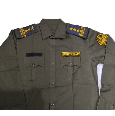 Picture of Security Guard  Uniforms -Formal Shirt for security Guard- Security Guard dress uniform - cotton Shirt with sholder , logo , Bach