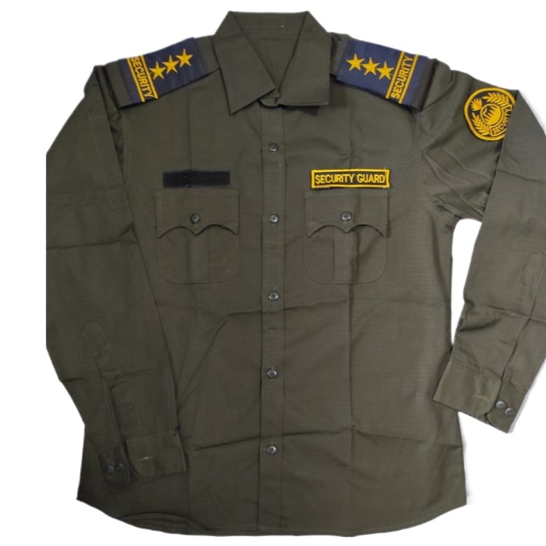 Picture of Security Guard  Uniforms -Formal Shirt for security Guard- Security Guard dress uniform - cotton Shirt with sholder , logo , Bach