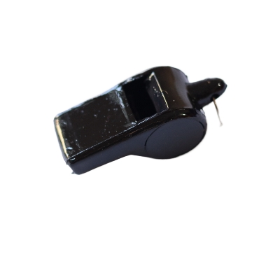 Picture of Black Plastic Whistle with Lanyard-Plastic Wonder Whistle for Referees Coaches Lifeguards Survival Emergency Football Pea Whistle