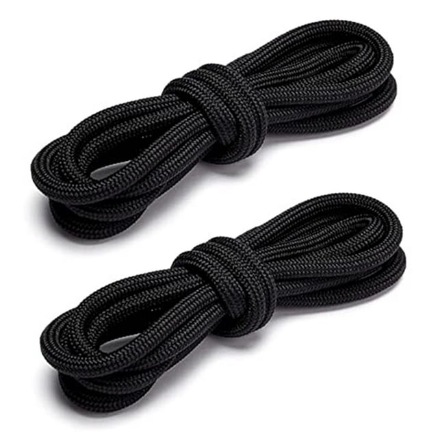 Picture of Long Boots Laces Black, Black Round Shoe laces - Sneakers Laces -Dress Shoes Shoelaces For Boots Shoe 180cm+ 2pcs