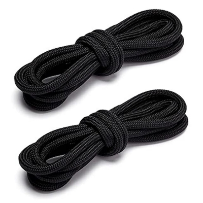 Picture of Long Boots Laces Black, Black Round Shoe laces - Sneakers Laces -Dress Shoes Shoelaces For Boots Shoe 180cm+ 2pcs