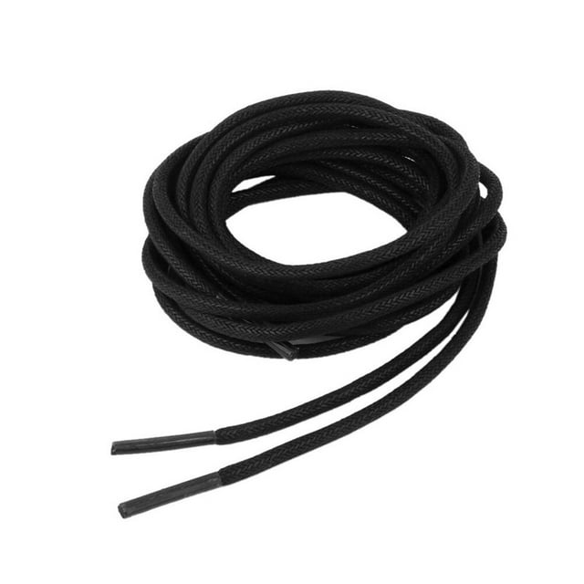 Picture of Long Boots Laces Black, Black Round Shoe laces - Sneakers Laces -Dress Shoes Shoelaces For Boots Shoe 180cm+ 2pcs