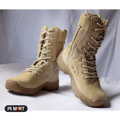 Picture of Desert Boots - Leather long Brown Fashion boots for Bikers-  premium Quality Biker Fashion Long Zipper Boots