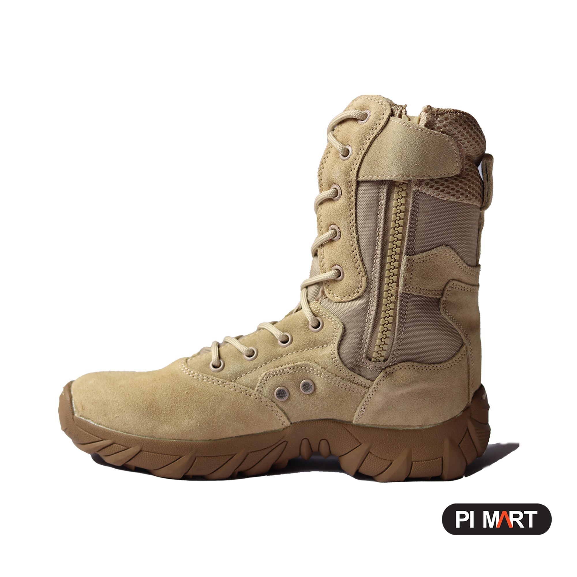 Picture of Desert Boots - Leather long Brown Fashion boots for Bikers-  premium Quality Biker Fashion Long Zipper Boots