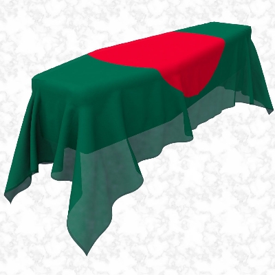 Picture of "Bangladesh Coffin Flag – Premium Large-Sized National Flag for Funeral & Memorial Ceremonies