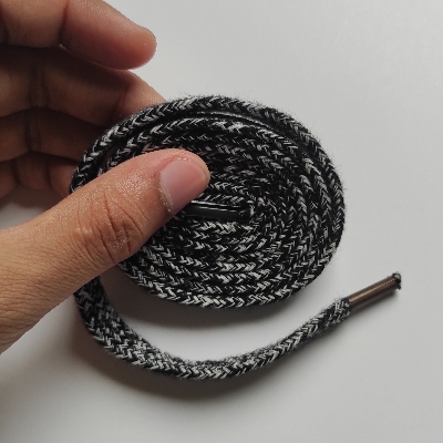 Picture of Black And White large replacement sneaker Lace - Boot Lace 50inch+