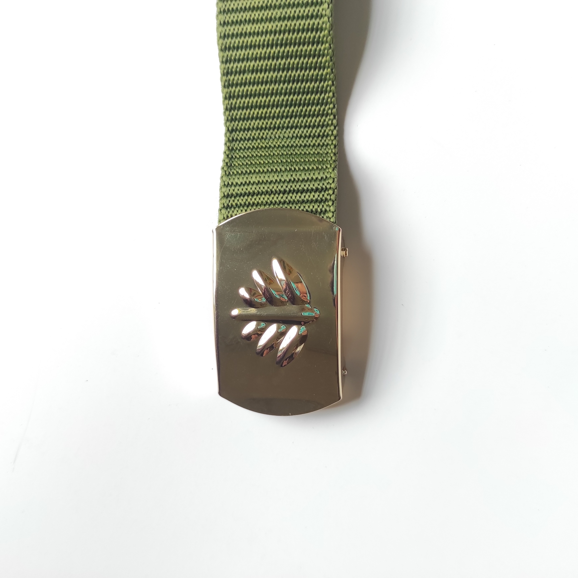 Picture of Olive Fabric Belts Metal Sapla Bookless- Premium Fabric Men Belt