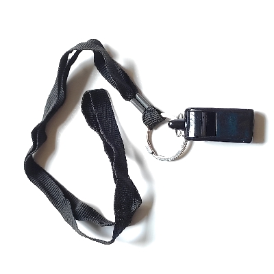 Picture of Whistle and lanyard - plastic whistle for guard , refry, on emergency -2024