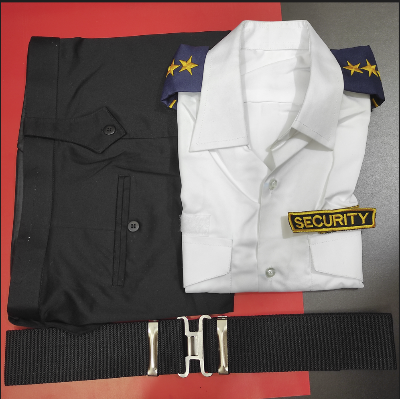 Picture of security guard dress- security guard uniforms - Security guard uniform full set - Black & White security dress for Guard
