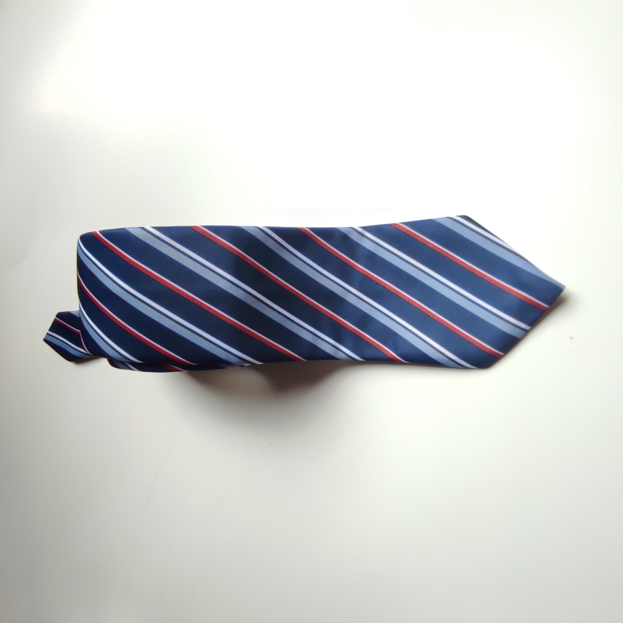 Picture of Navy Blue Stripe Silk Ties for Men - men's tie formal tie for office person