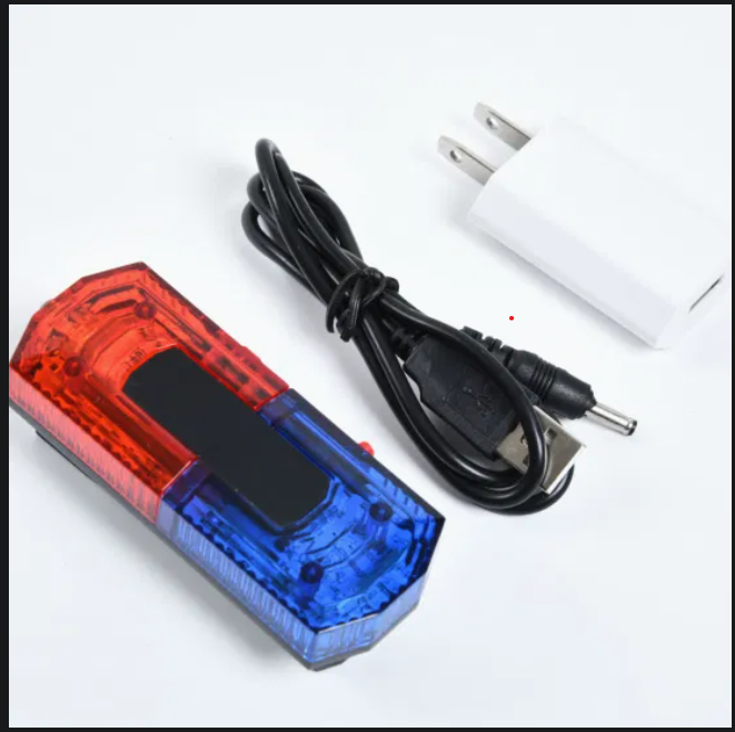 Picture of Mini LED Warning Strobe Flashing Shoulder Light for Traffic Guidance  working time16 hours  - Warning Light on Body Shoulder white charger