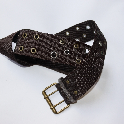 Picture of Men′ S and Women′ S Double Buckle Canvas Belt Overalls Wind Full Hole Pin Buckle Belt Students Youth Sturdy Durable Jeans with Hipster Straps