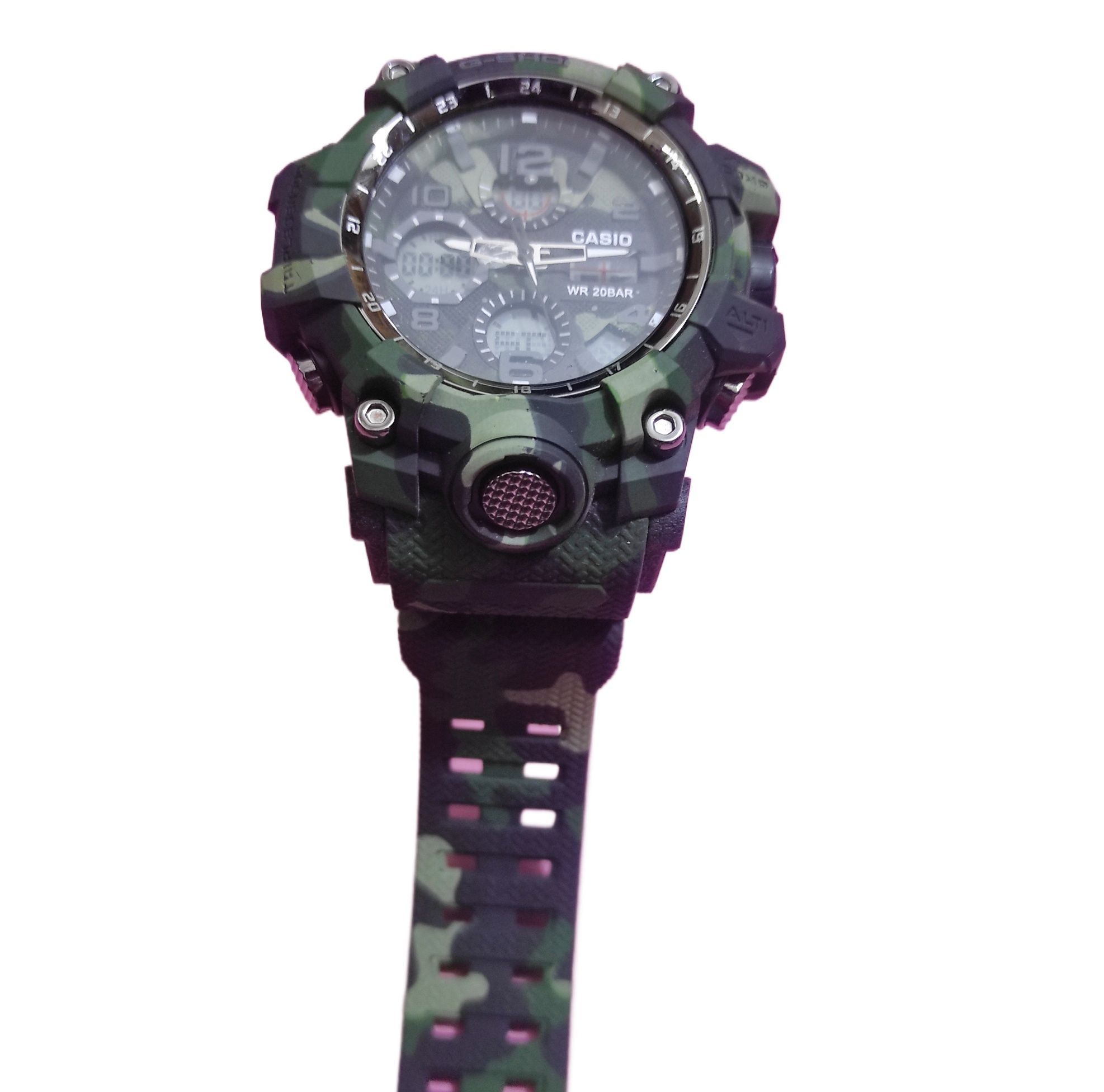 Picture of Military Camouflage G-Shock Style Watch for Men – Water-Resistant & Shockproof Dual Display