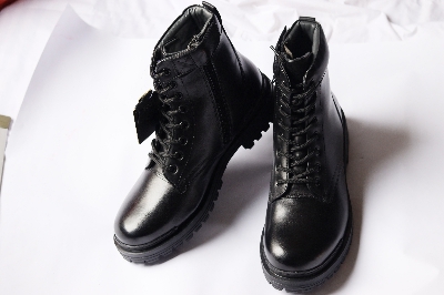 Picture of Men’s Leather Rider Boots with Side Zipper and Anti-Slip Rubber Sole