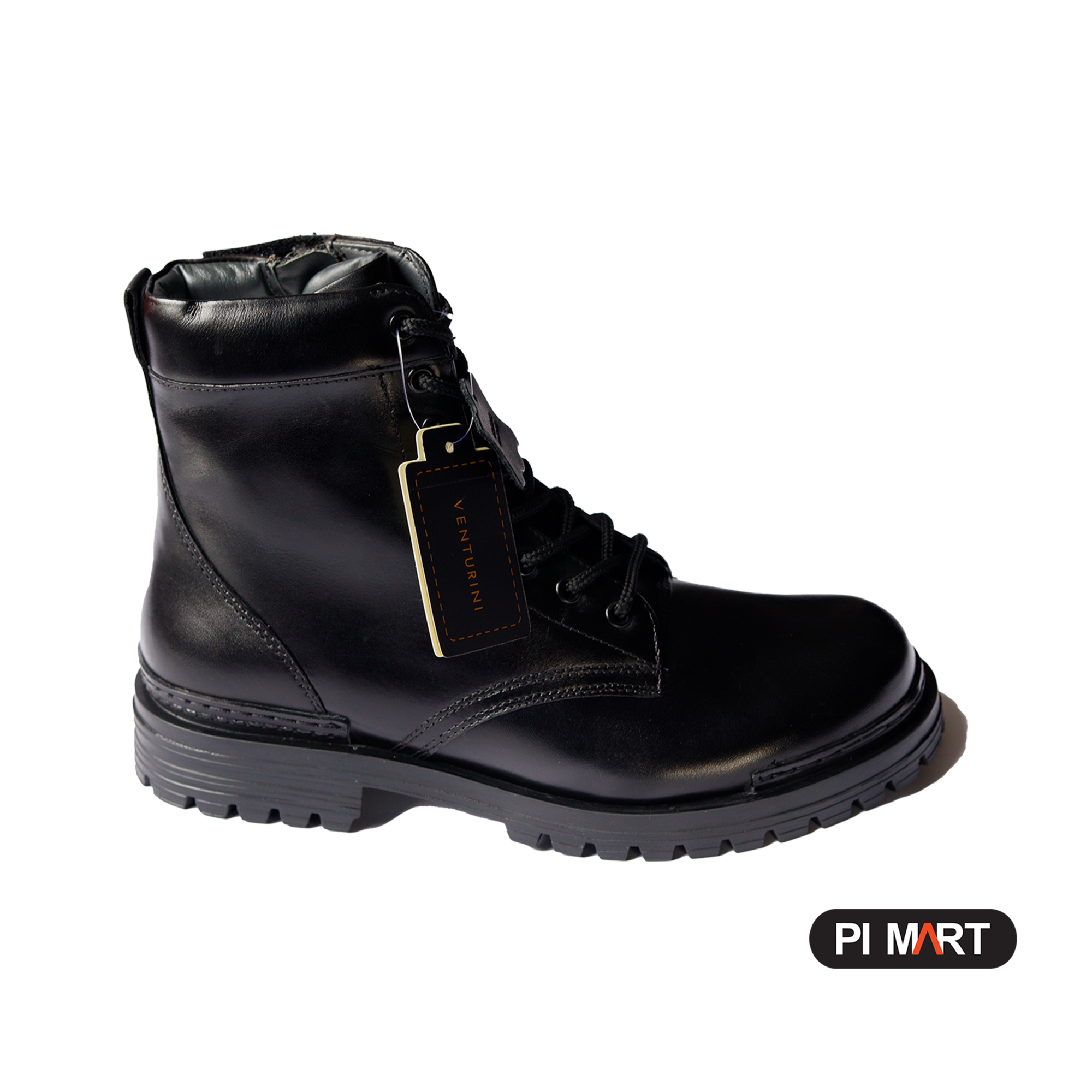 Picture of Men’s Leather Rider Boots with Side Zipper and Anti-Slip Rubber Sole