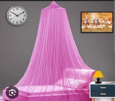 Picture of Hanging Round ceiling Mosquito net for single Pink 