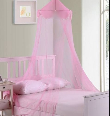 Picture of Hanging Round ceiling Mosquito net for single Pink 