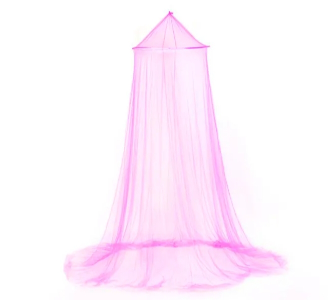 Picture of Hanging Round ceiling Mosquito net for single Pink 
