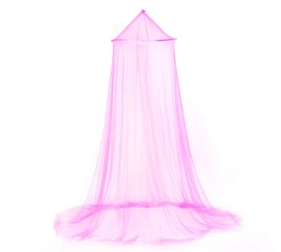 Picture of Hanging Round ceiling Mosquito net for single Pink 