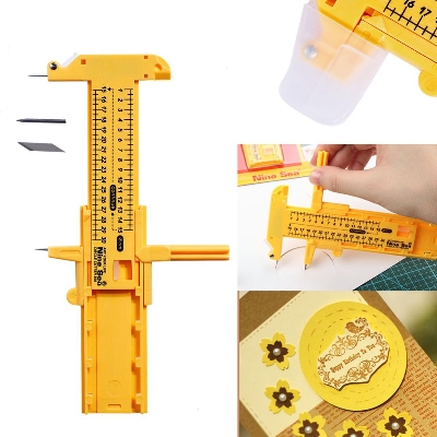 Picture of Circle Cutter Compass paper trimmer Top Quality Adjustable Leather Craft Tool For Cutting Pape Leather Multicolor 