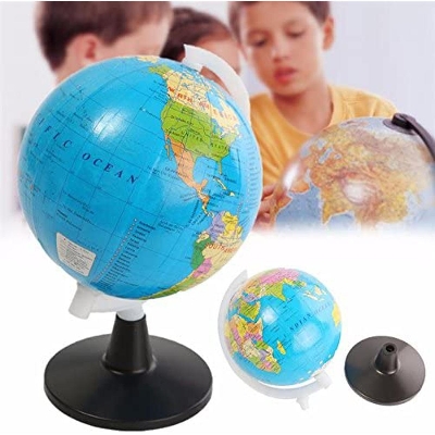 Picture of Mini 4 '' Map Globe With Rotating Stand Kids Educational Toys Gift In English - Baby Toys Multicolor 