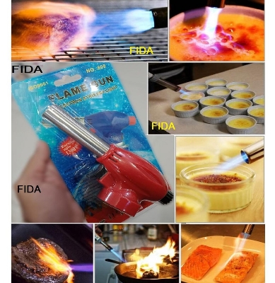 Picture of Kitchen Chief Camping Gas Torch Welding Lighter Butane Burner Portable Flame FireFor BBQ Multicolor 