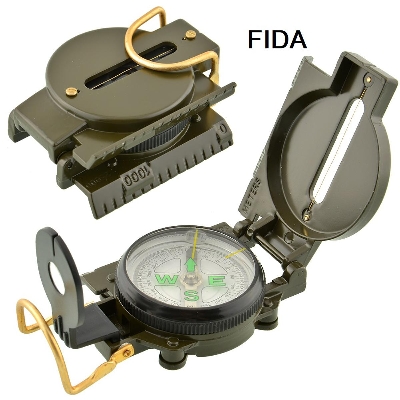 Picture of Foldable Lansagtic Compass Professional Multifunctional Metal Map Measure Distance Calculator for Hiking Camping Backing Deep green 