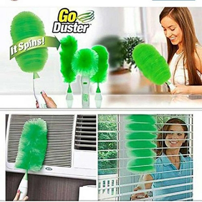 Picture of Electric Feather Spin Home Duster Cleaning Brush Set spin duster Wet And Dry Duster Set Multicolor 