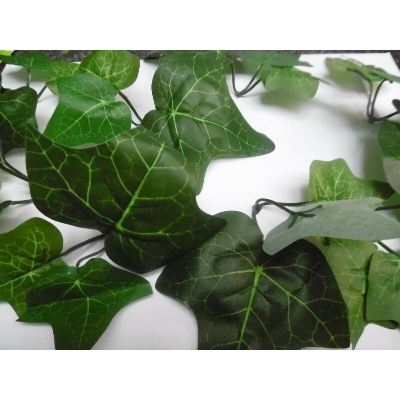 Picture of Lifelike 40 green ivy artificial leaves DECORATION/CRAFT/COSTUMES/CONFETTI wedding Real Touch Home office Green 