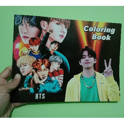Picture of BTS Coloring Book for KPOP Fans 1pcs bts art book Multicolor A4