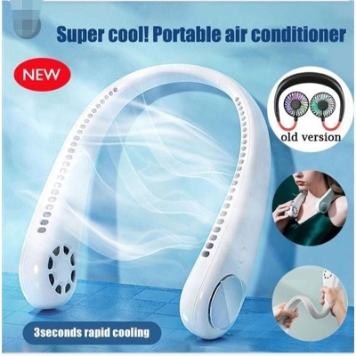 Picture of Neck Cool Fan for travel outdoor sports fan White 