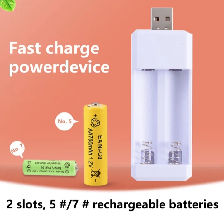 Picture of Travel USB Bettary charger for AA/AAA Pencil bettary White 