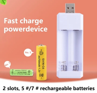 Picture of Travel USB Bettary charger for AA/AAA Pencil bettary White 