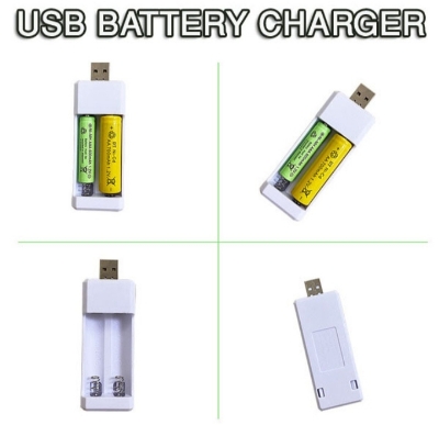 Picture of Travel USB Bettary charger for AA/AAA Pencil bettary White 