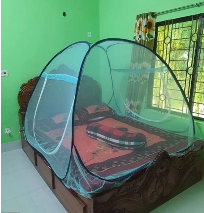 Picture of Foldable Self standing Mosquito net for double bed Blue 