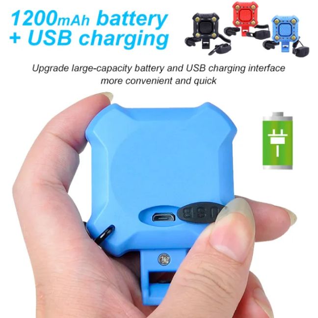 Picture of Bicycle Bell Lamp Cycling Light 1200mAh Electric Horn Waterproof USB Charging Loud Alarm Security Bicycle Bell Multicolor 