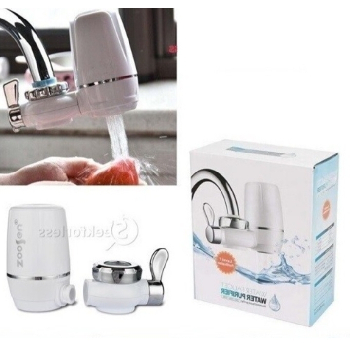 Picture of Kitchen Water  Filter Tap Water Purifier Ceramic Water Purifier with Replacement Filter (White)  