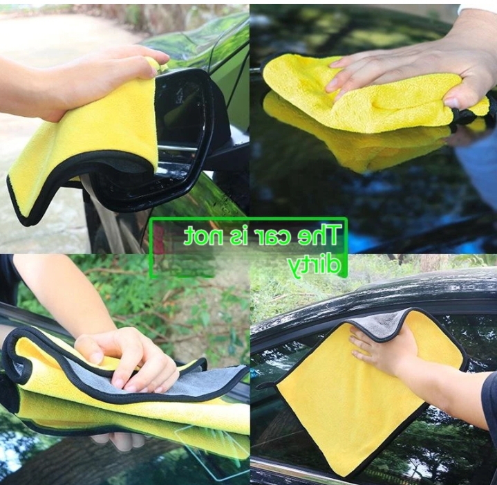 Picture of Microfiber Towel Car Microfiber Cloth Wash Towel Microfiber Cleaning Cloth Car Wash Drying Towel Auto Detailing Yellow 