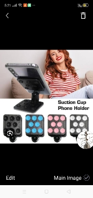 Picture of 1pcs Mobile Phone Holder Stand Compact Double Sided Suction Bracket Cup Car Multicolor Multicolor 