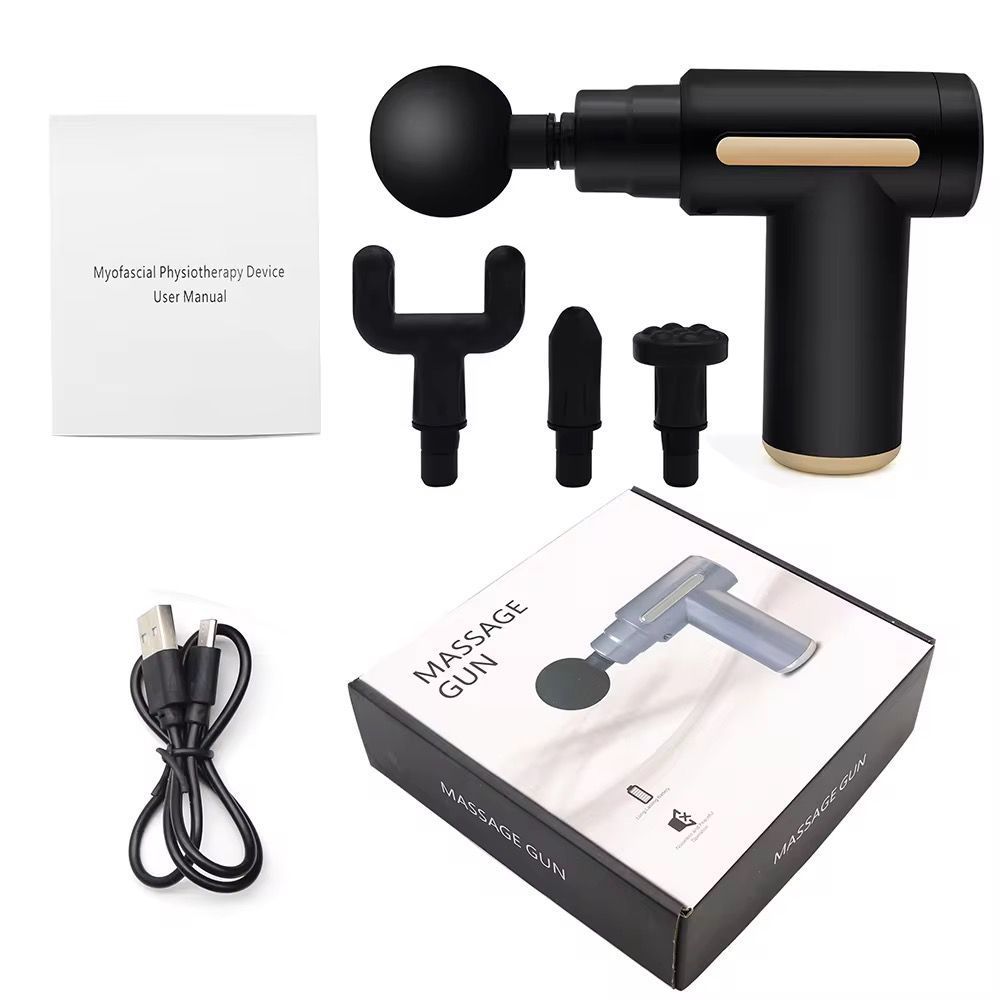 Picture of Powerful Handheld Massage Gun for Deep Tissue Relief - Compact & Elegant Design Black 