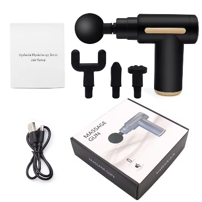 Picture of Powerful Handheld Massage Gun for Deep Tissue Relief - Compact & Elegant Design Black 