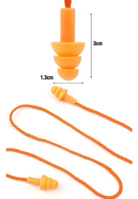 Picture of Silicone Sleeping Spiral Ear Plugs Sound Insulation Ear Protection Earplugs Anti-Noise Plug for Travel Noise Reduction 1 Pair Multicolor 