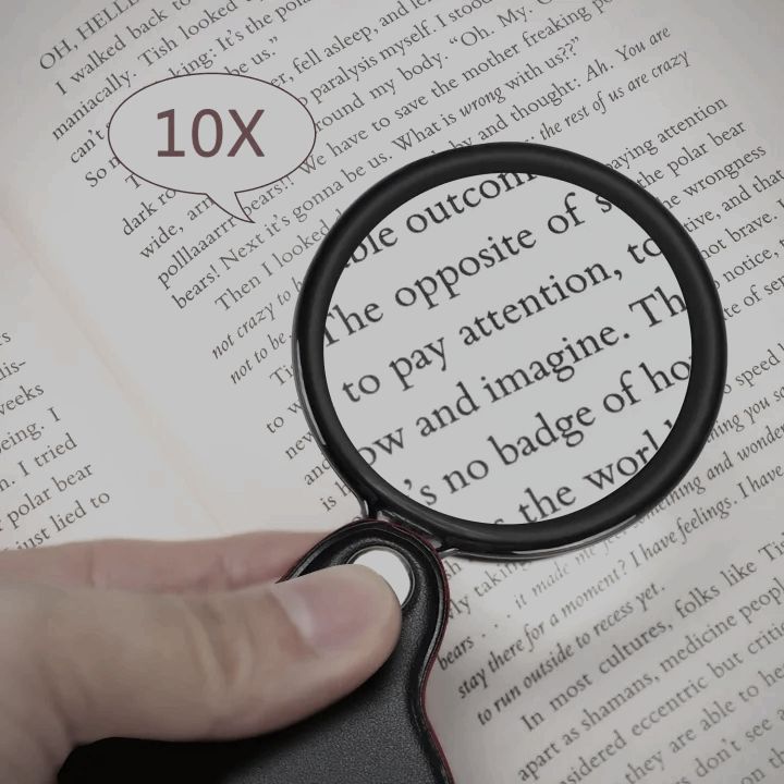 Picture of Portable Mini Pocket Magnifier Folding Magnify Glass with Rotating  
