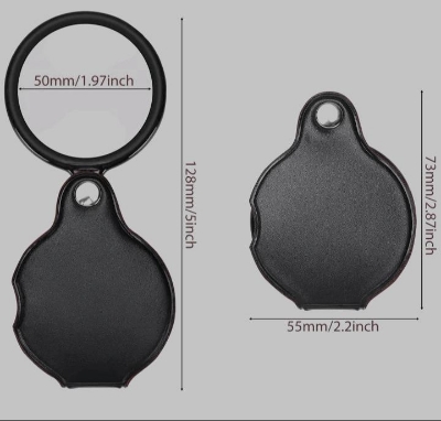Picture of Portable Mini Pocket Magnifier Folding Magnify Glass with Rotating  
