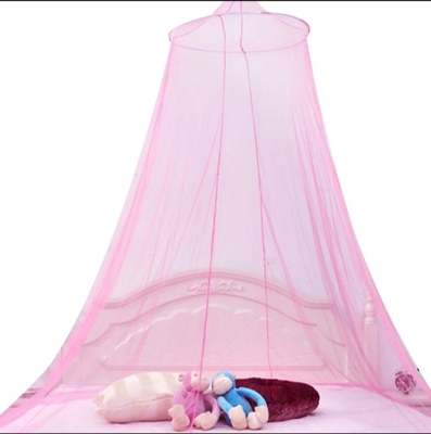 Picture of Hanging Mosquito Tent, Princess Bed Mesh Tent Fine Density, No Opening Suitable for Suspension Lift (Pink) Pink 